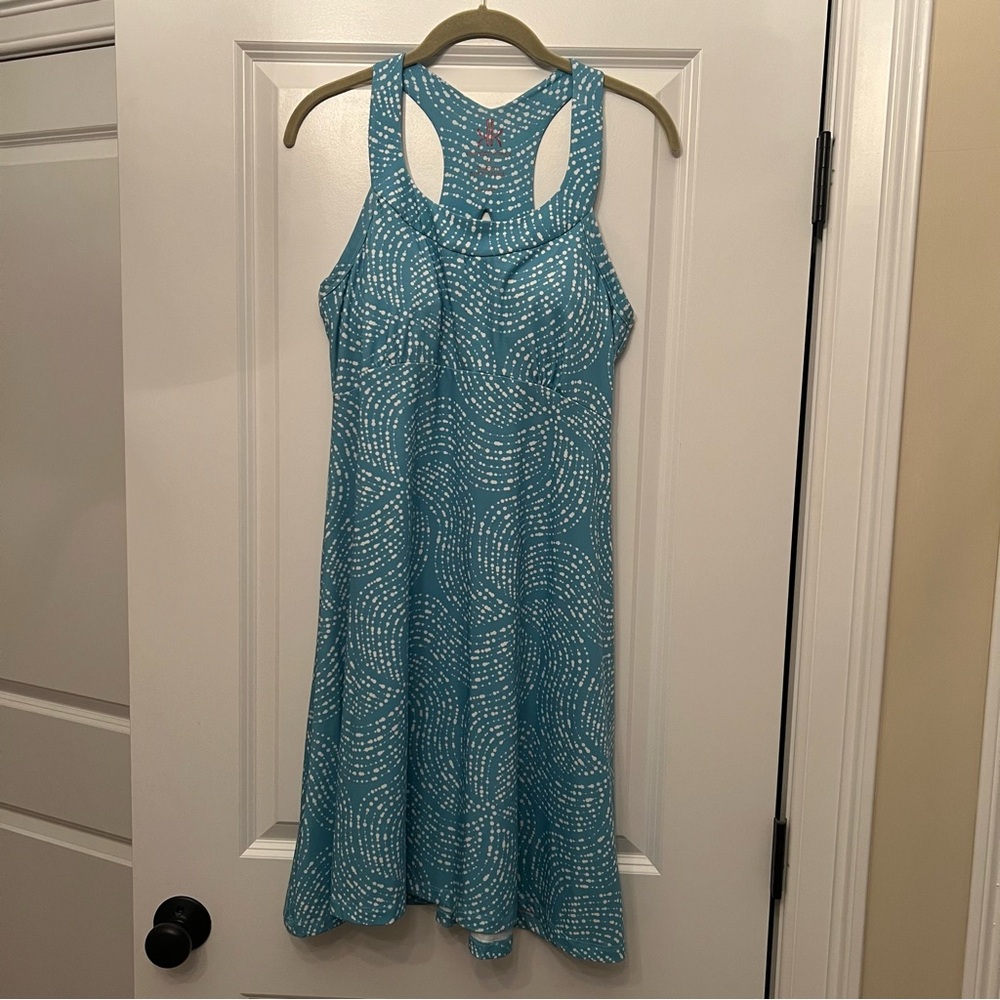 Krimson Klover Teal and White Patterned Top